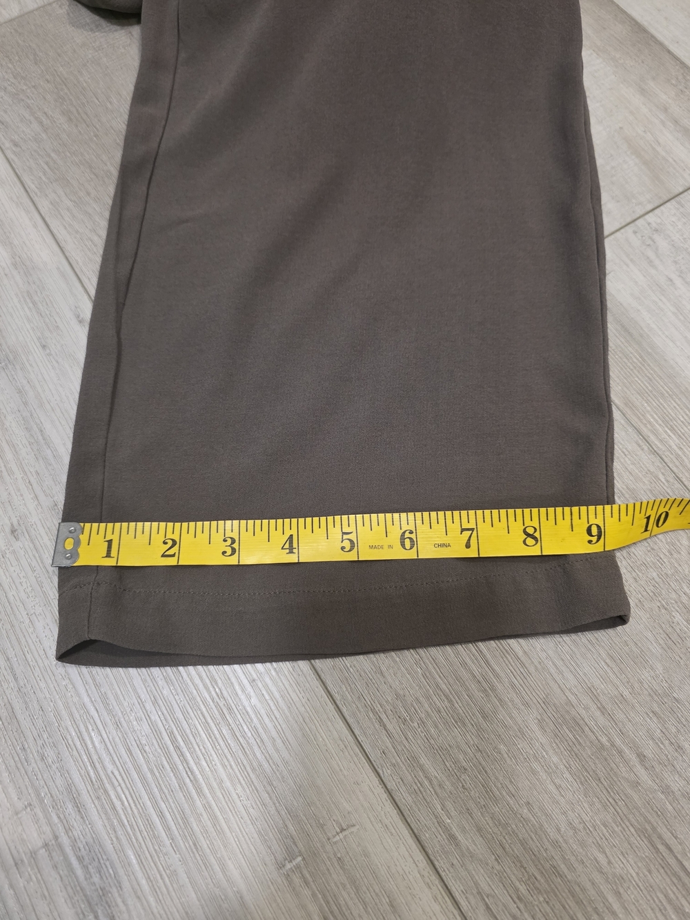 Eileen Fisher 100% Silk Taupe Cropped Wide Leg Pull-On Pants Size Small - Picture 10 of 10